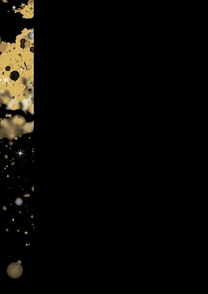 Kerstkaart ster 2021 goud Achterkant