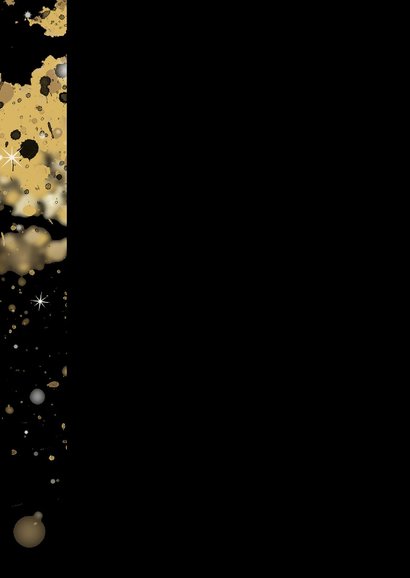 Kerstkaart ster 2027 goud Achterkant