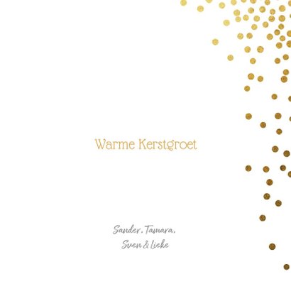 Kerstkaart ster goud 3