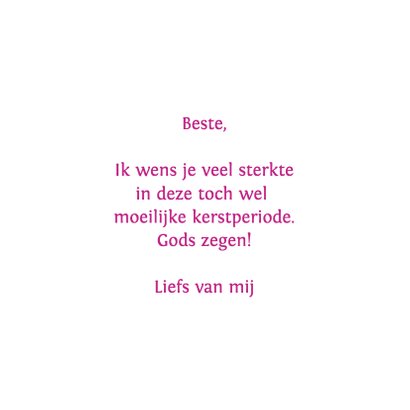 Kerstkaart Sterkte & Gods zegen 3