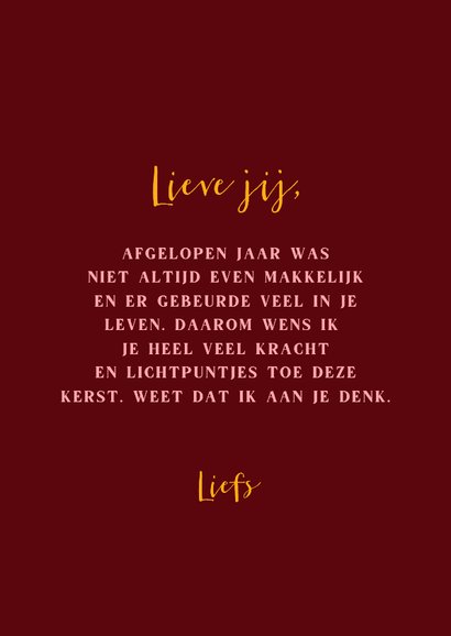 Kerstkaart sterkte met kaars en hulst 3