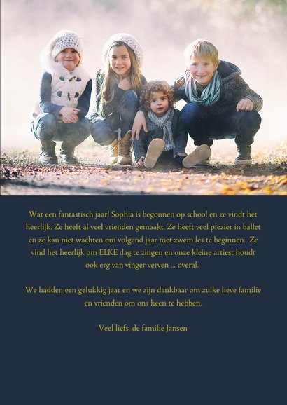 Nieuwjaarskaart Sterren foto familie 3