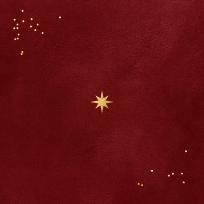 Kerstkaart sterren fotokaders sprankelend rood fijne kerst Achterkant