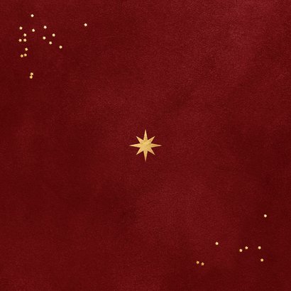 Kerstkaart sterren fotokaders sprankelend rood fijne kerst Achterkant