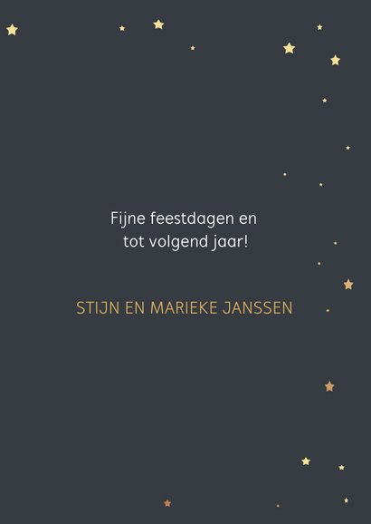 Kerstkaart sterren met goudlook 3