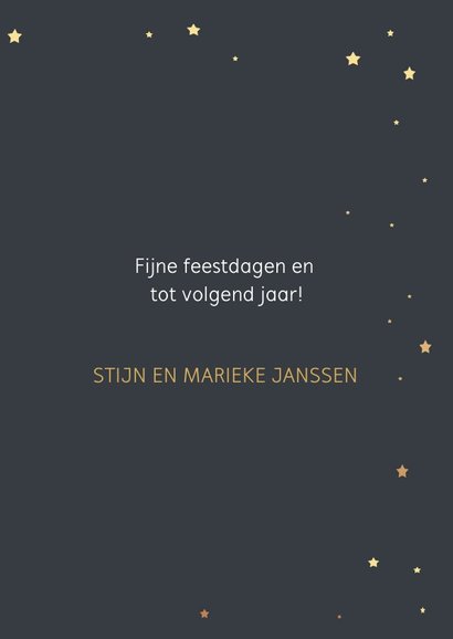 Kerstkaart sterren met goudlook 3