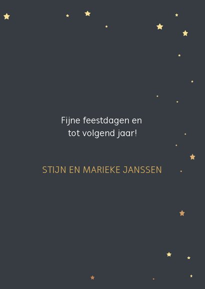 Kerstkaart sterren met goudlook 3