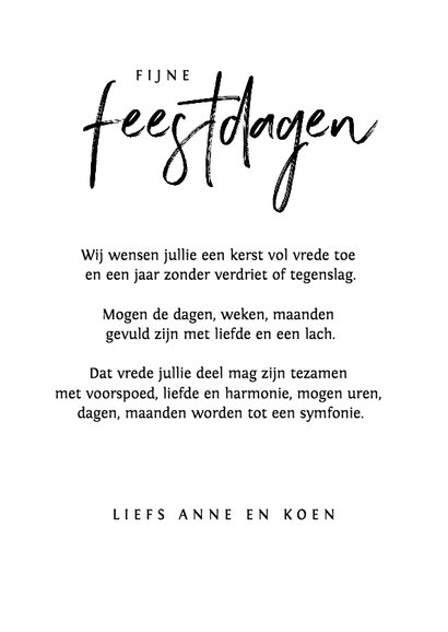 Kerstkaart stijlvol fijne feestdagen met foto 3