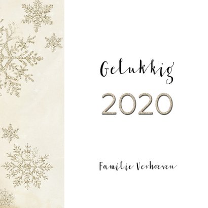 Kerstkaart stijlvol klassiek taupe 2020 3