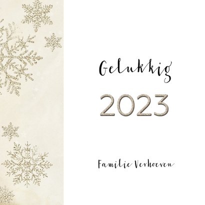 Kerstkaart stijlvol klassiek taupe 2023 3