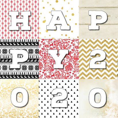 Kerstkaart stijlvol patchwork 2020 2