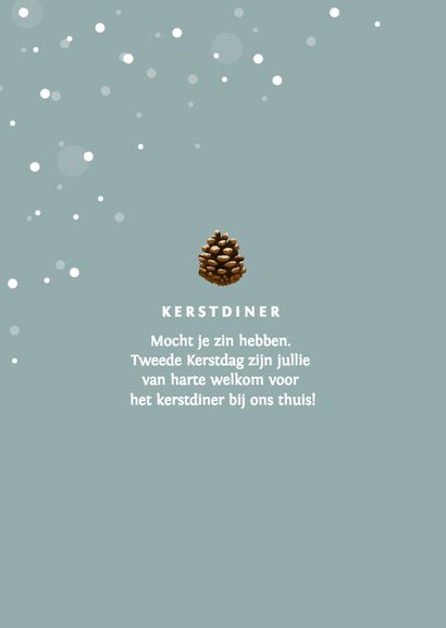Kerstkaart stijlvol winter met foto 2