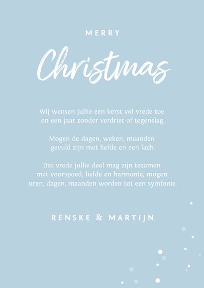 Kerstkaart stijlvol winter met foto 3