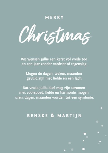 Kerstkaart stijlvol winter met foto 3