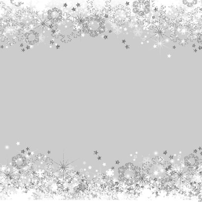 Kerstkaart stijlvolle foto kaart ster en sneeuw zilver wit 2