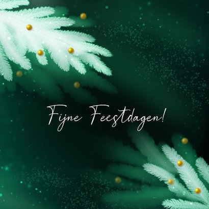 Kerstkaart stijlvolle kersttakken kerstsfeer 2