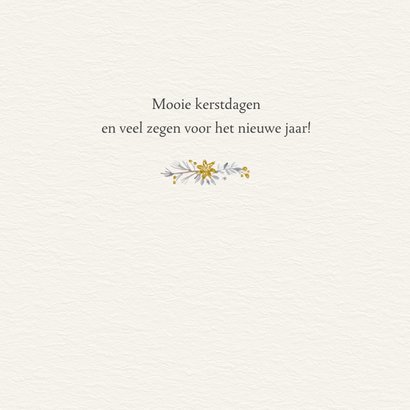 Kerstkaart takjescirkel grijs goud 3
