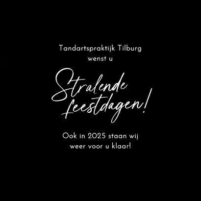 Kerstkaart tandarts praktijk kies stralende feestdagen 3