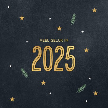 Kerstkaart teksten goud en groen typografie 2