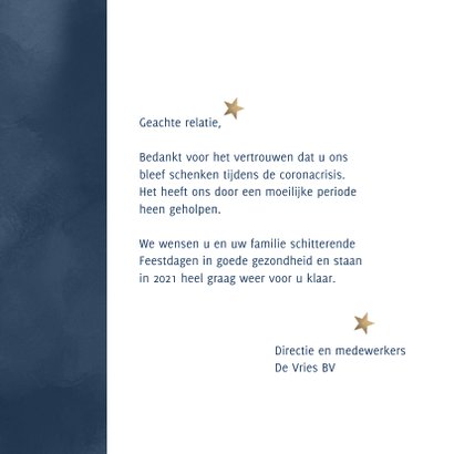 Kerstkaart Together we can build a bright 2021 3