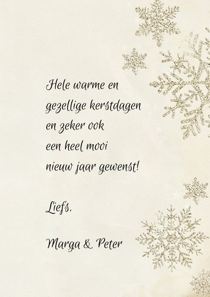 Kerstkaart trendy chique taupe kerstbal 3