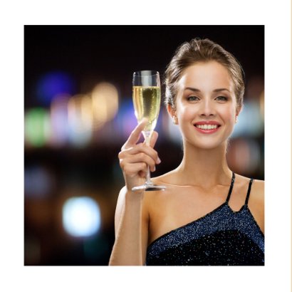Kerstkaart trendy collage Sparkle Cheers 2