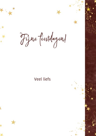 Kerstkaart trendy en stijlvol met sterren en eigen foto  3