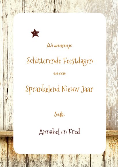 Kerstkaart trendy hout wegwijzer 3