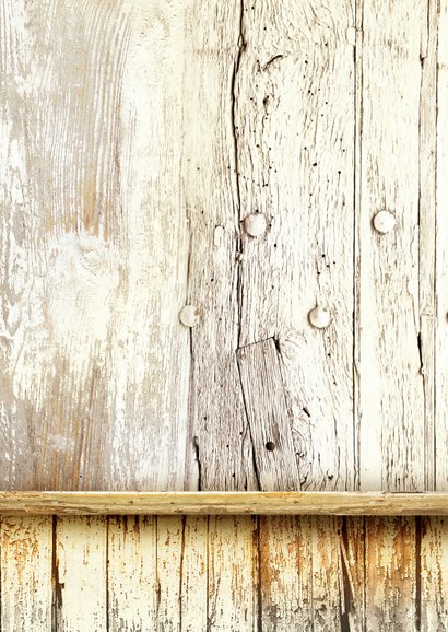 Kerstkaart trendy hout wegwijzer Achterkant