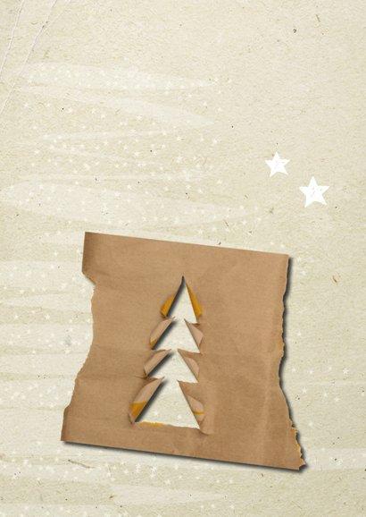 Kerstkaart trendy papers kerstboom 2