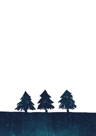 Kerstkaart typografie boomwortels 2