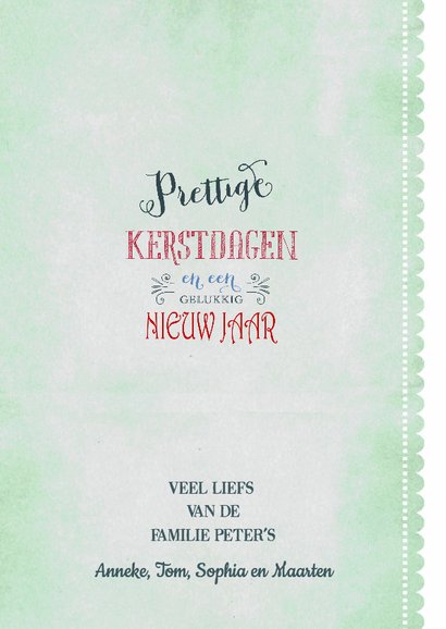 Kerstkaart Typografie Letters 3
