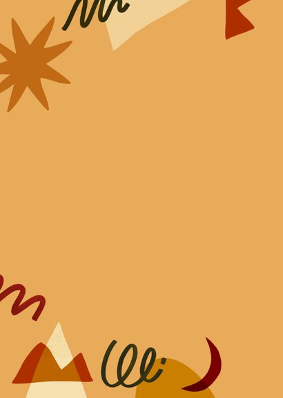 Kerstkaart uitgeknipte vormen kerstboom Achterkant