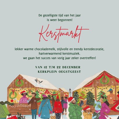 Kerstkaart uitnodiging kerstmarkt 3