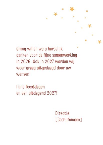 Kerstkaart uw wensen zijn onze uitdaging 3