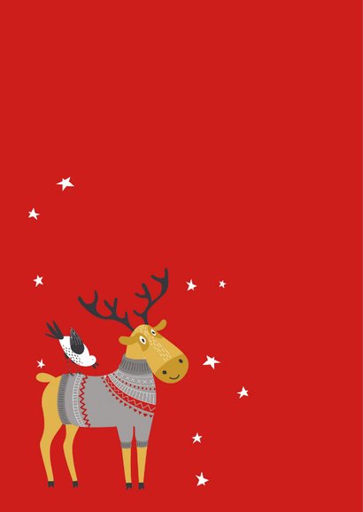 Kerstkaart Veel kerststerren 2