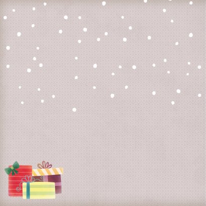 Kerstkaart vierkant beer met muts - BK 2