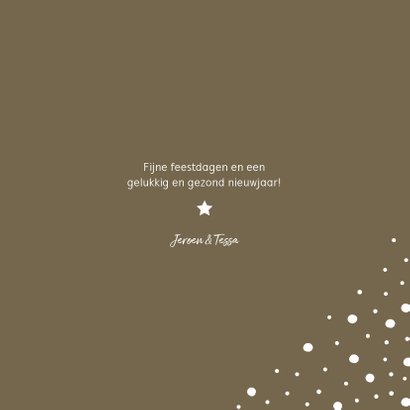 Kerstkaart vierkant happy holidays met confetti sneeuw 3