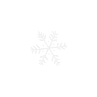 Kerstkaart vierkant 'HO HO HO' met sneeuwvlokjes Achterkant
