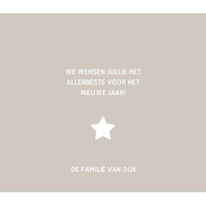 Kerstkaart vierkant met foto's, ster en jaartal 2019 3