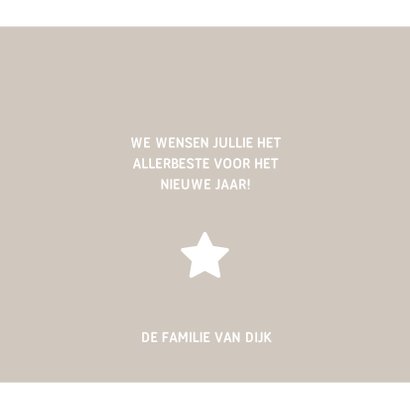Kerstkaart vierkant met foto's, ster en jaartal 2021 3