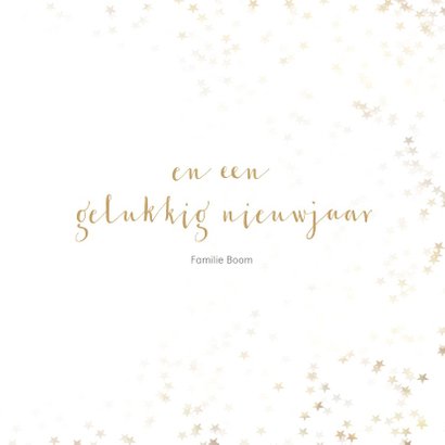 Kerstkaart vierkant met gouden kerstboom - Een gouden kerst 3