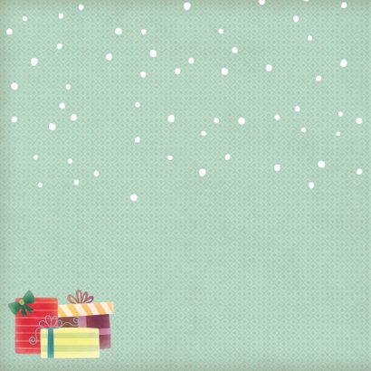 Kerstkaart vierkant pinguïn met muts - BK 2