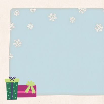 Kerstkaart vierkant pinguïns - BK 2