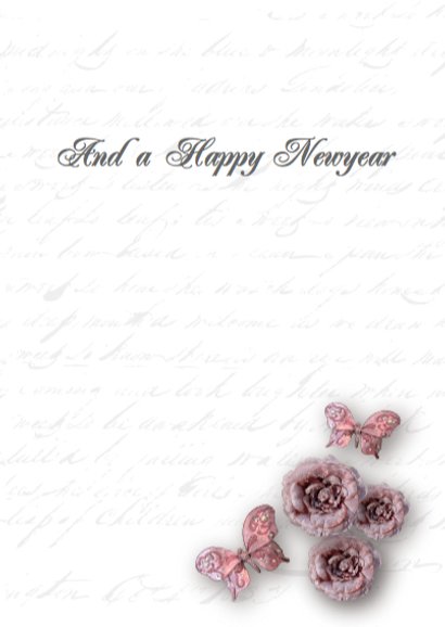 Kerstkaart vintage romance foto 3