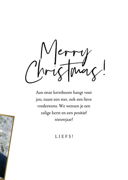 Kerstkaart virus kerstballen goudlook 'ho, ho, ho' velvet 3