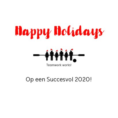 Kerstkaart voetbalvereniging All Stars 2