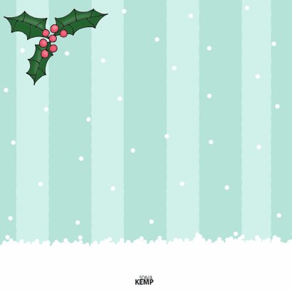 Kerstkaart Vogel in sneeuwbol - SK 2