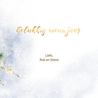 Kerstkaart vogels in de winter 3