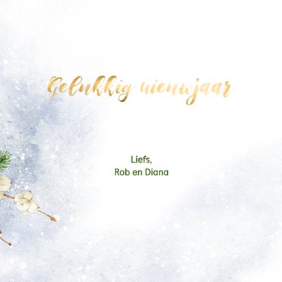 Kerstkaart vogels in de winter 3